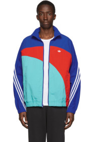 adidas Originals - Blue & Red Off-Center Windbreaker Jacket