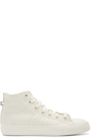 adidas Originals - 灰白色 Nizza Hi RF 运动鞋