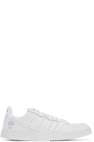adidas Originals - 白色 Supercourt 皮革运动鞋