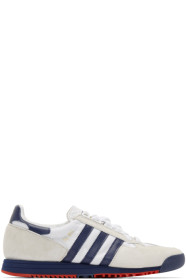 adidas Originals - 白色 & 海军蓝 SL 80 运动鞋