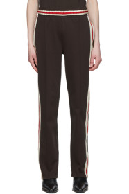 Wales Bonner - Brown Crochet Stripe Palms Track Pants