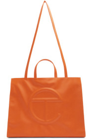 Telfar - SSENSE Exclusive Orange Large Shopper Tote