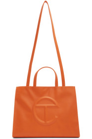 Telfar - SSENSE Exclusive Orange Medium Shopper Tote