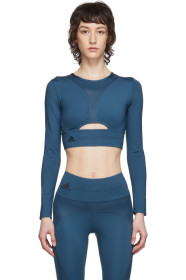 adidas by Stella McCartney - Blue Training Long Sleeve Top