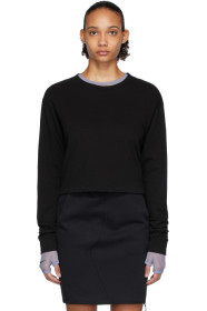 John Elliott - T-shirt écourté en jersey noir