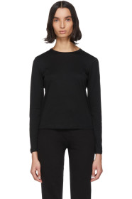 John Elliott - T-shirt à manches longues en coton noir High Twist Classic