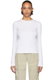 John Elliott - T-shirt à manches longues en coton blanc High Twist Classic