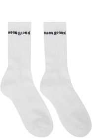 Noon Goons - Two-Pack White Logo Socks