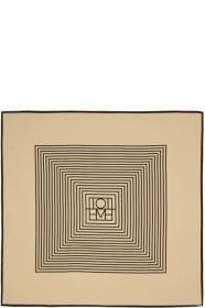 Totême - Off-White & Black Silk Venezia Scarf