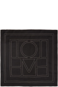 Totême - Foulard en soie noir Pantelleria