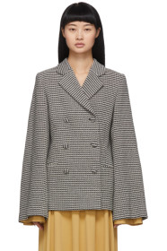 Totême - Black & White Matera Cinch Blazer