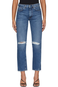 Totême - Blue Ripped Original Jeans