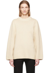 Totême - Pull en laine blanc cassé Pomy