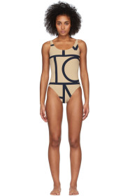 Totême - Maillot de bain une pièce beige Positano