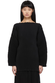 Totême - Black Gathered Azores Blouse