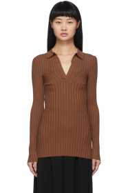 Totême - Brown Knit Arradon Polo