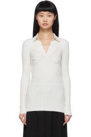 Totême - White Knit Arradon Polo