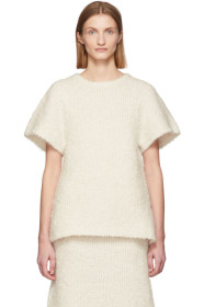 Totême - Pull en bouclé de mohair blanc cassé Espera
