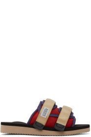 Suicoke - Sandales rouges et noires Moto CAB