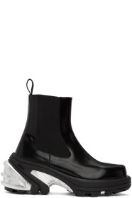 1017 ALYX 9SM - Black & Silver Removable Sole Chelsea Boots