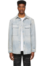 Fear of God - ブルー デニム ベント シャツ ジャケット