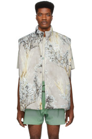 Fear of God - Veste réversible surdimensionnée à motif camouflage grise