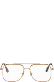 Victoria Beckham - Gold & Tortoiseshell Aviator Glasses