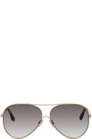 Victoria Beckham - Gold Aviator Sunglasses