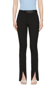 Victoria Beckham - Black Front Split Tuxedo Trousers