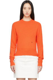 Victoria Beckham - Orange Cashmere Cropped Sweater