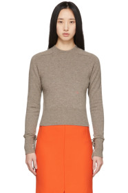 Victoria Beckham - Brown Cashmere Cropped Sweater