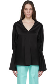 Victoria Beckham - Black Satin Blouse