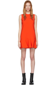 Victoria Victoria Beckham - 红色 Shift 荷叶摆连衣裙