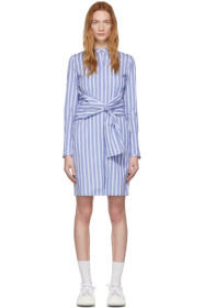 Victoria Victoria Beckham - Blue & White Shirt Dress