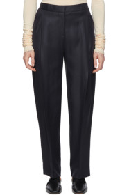 Victoria Victoria Beckham - Navy Viscose Trousers
