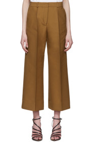 Victoria Victoria Beckham - Tan Double Cloth Cropped Chino Culottes