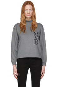 Victoria Victoria Beckham - Grey Raised Logo Top