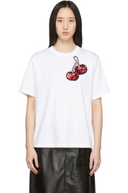 Victoria Victoria Beckham - 白色 Cherry 刺绣 T 恤