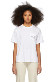 Victoria Victoria Beckham - T-shirt à poche et logo blanc