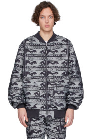 Perks and Mini - Blouson aviateur réversible indigo et blanc cassé MA-1 édition Neighborhood