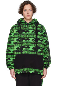 Perks and Mini - 黑色 & 绿色 Neighborhood 联名连帽衫