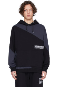 Perks and Mini - 黑色 & 银色 Neighborhood 联名连帽衫