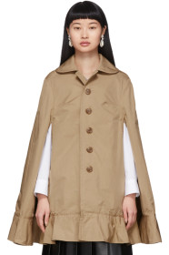 Tricot Comme des Garçons - Beige Ruffle Hem Cape