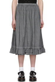 Tricot Comme des Garçons - Black & Grey Linen Check Skirt