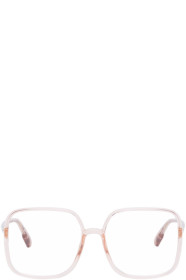 Dior - 粉色 DiorSoStellaire1 透明大廓形眼镜
