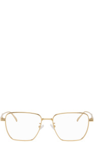 Bottega Veneta - Gold Square Metal Glasses