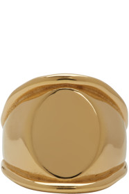 Bottega Veneta - Bague chevalière dorée