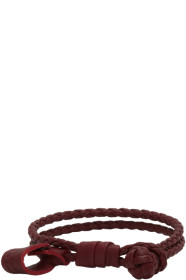Bottega Veneta - Burgundy Braided Bracelet