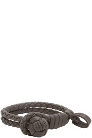 Bottega Veneta - Grey Slim Intrecciato Double Bracelet
