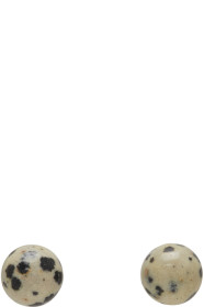 Bottega Veneta - Black & Grey Stone Earrings